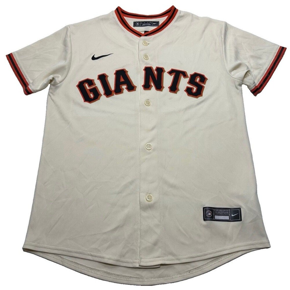 Youth Nike MLB San Francisco Giants 2024 Home Jersey Size Medium (10-12) Cream
